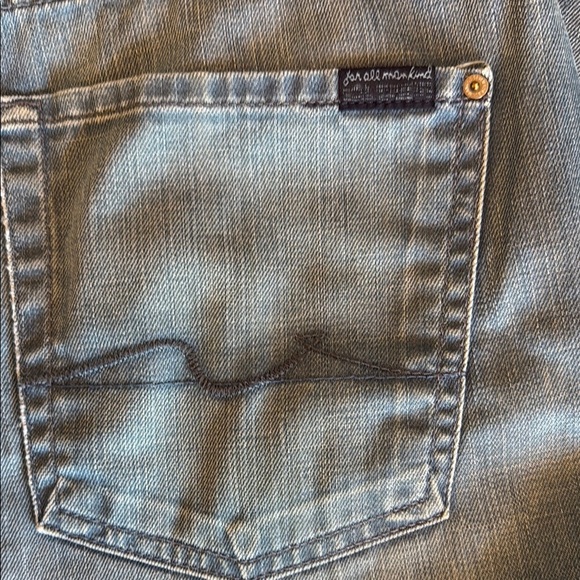 7 For All Mankind Blue Straight Leg Jeans Versatile Style - Picture 16 of 16
